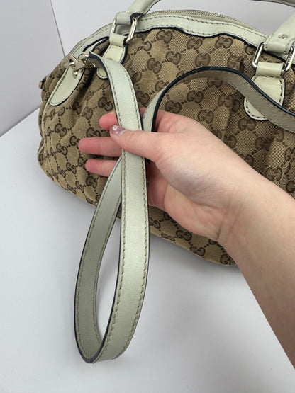 Gucci Sukey Boston GG Canvas White