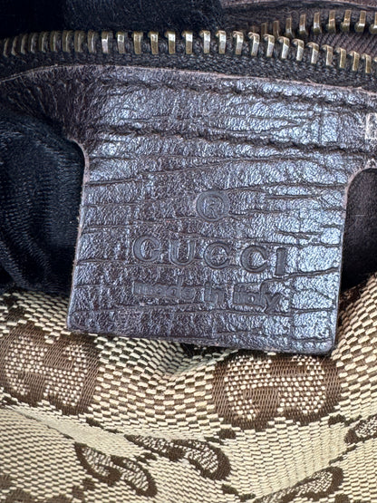 Gucci Hobo Horse-bit GG Canvas Brown