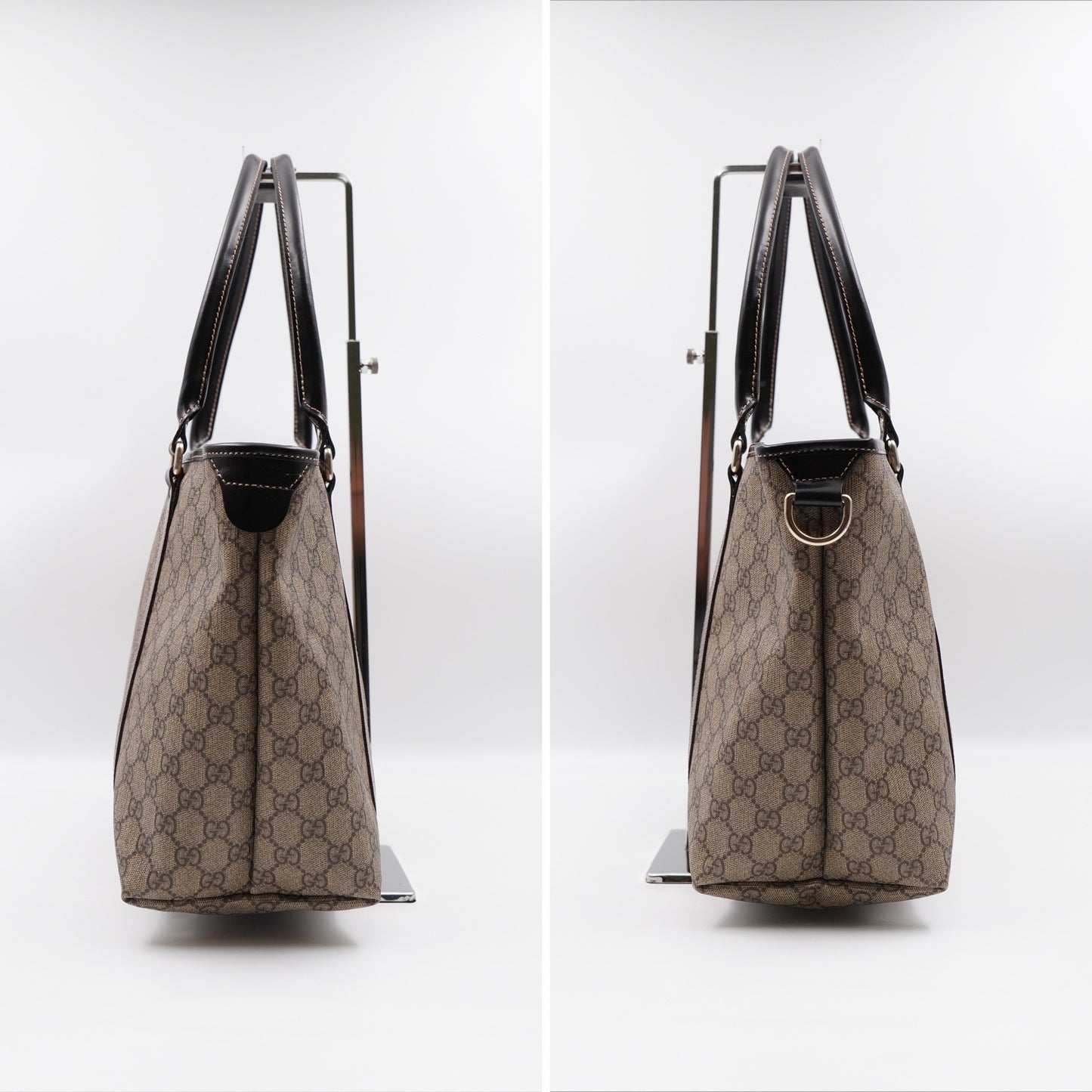 Gucci Joy Tote GG Supreme Coated Canvas Dark Brown