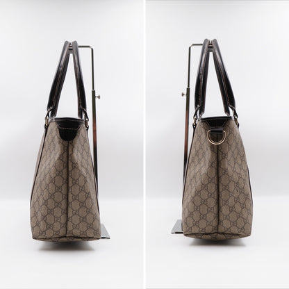 Gucci Joy Tote GG Supreme Coated Canvas Dark Brown