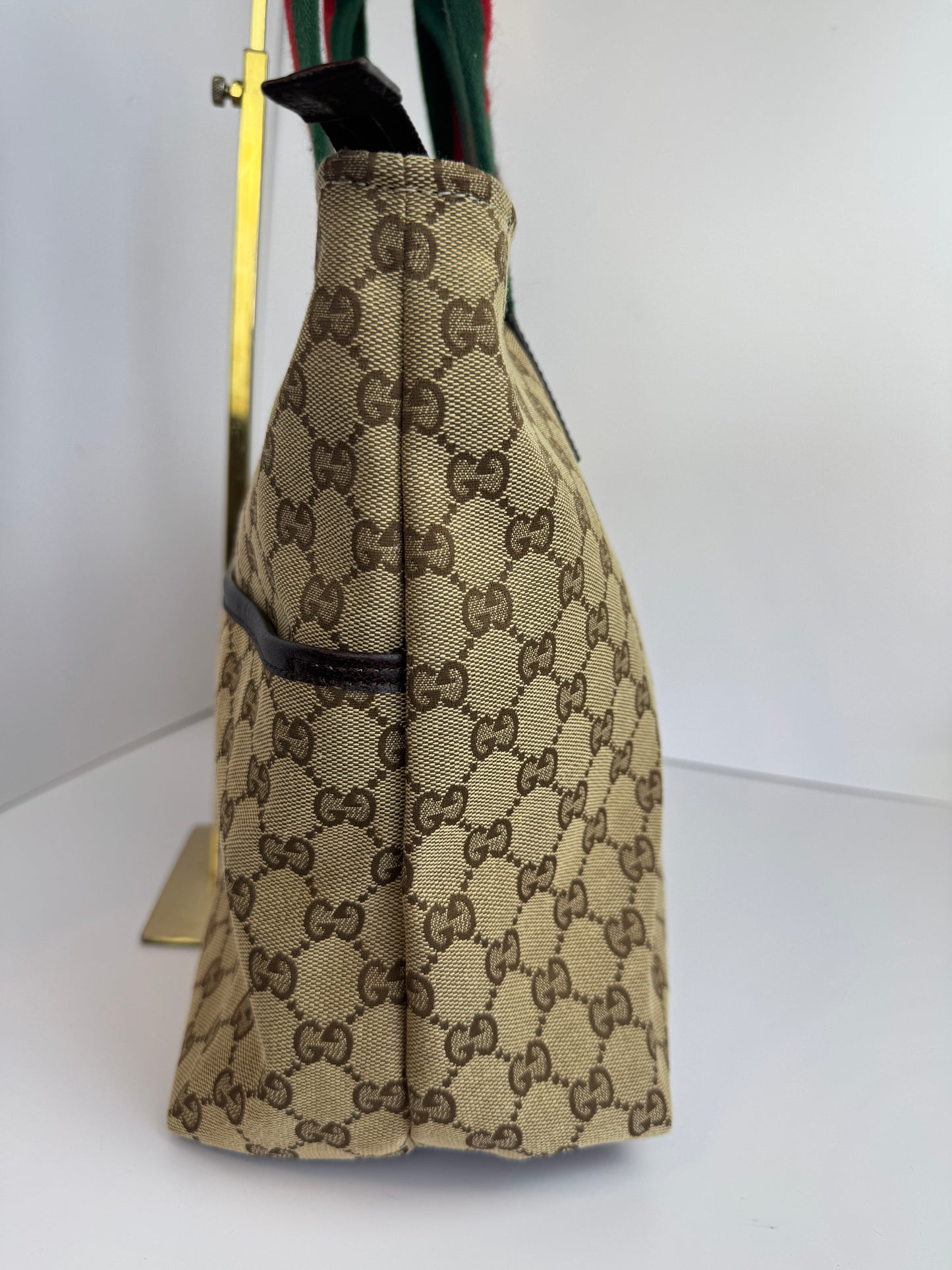 Gucci Web Stripe Diaper Tote GG Canvas