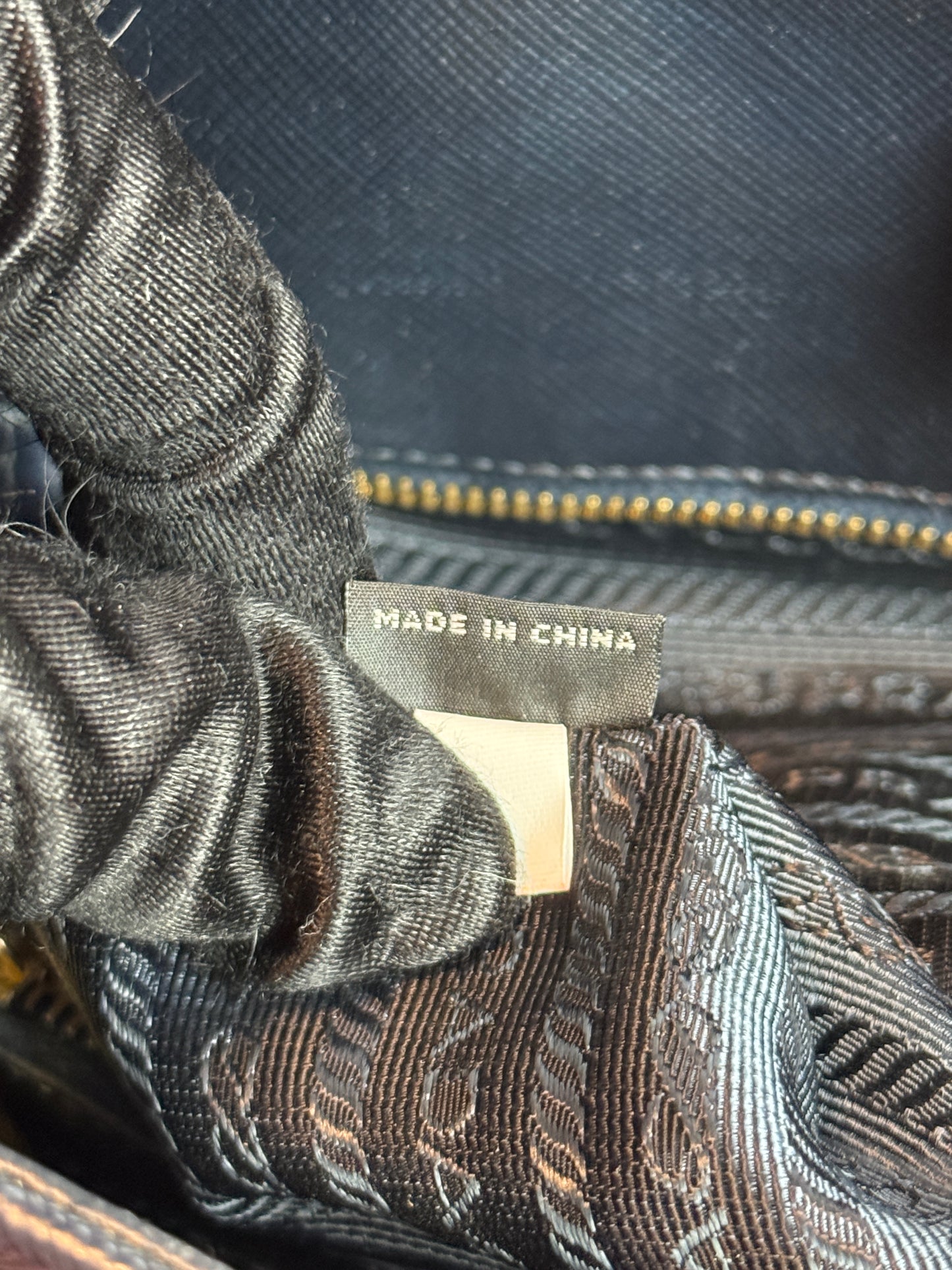 Prada Vernice Medium Open Promenade tote Navy Black