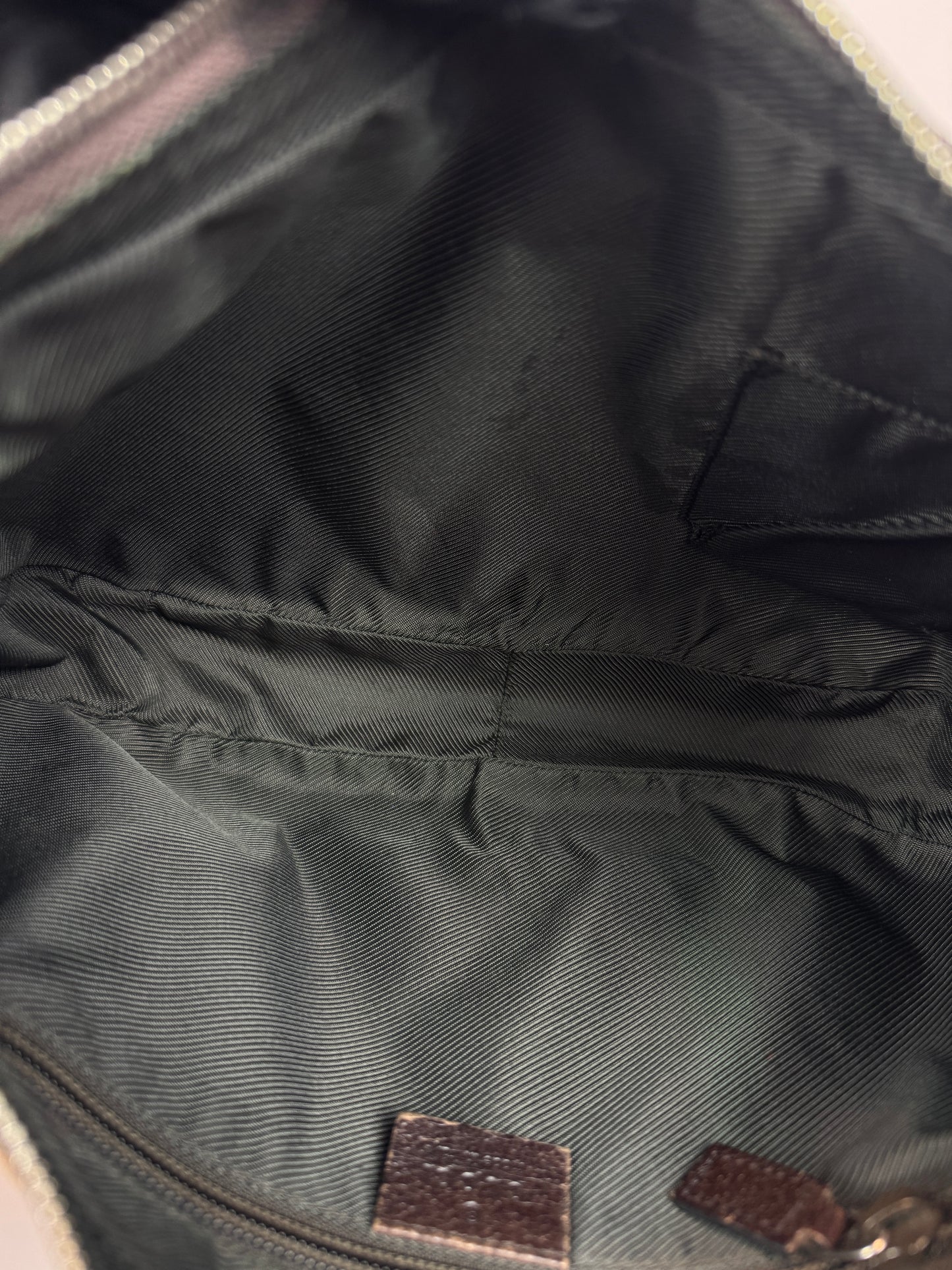 GUCCI Hobo Halfmoon Double Button GG Canvas Brown