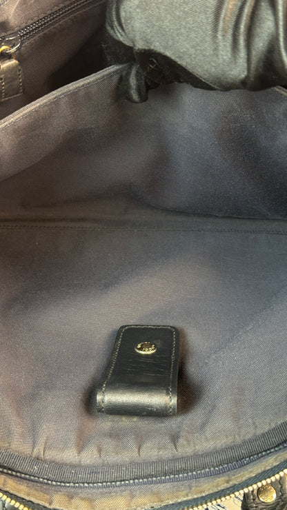 Gucci Web Briefcase GG Canvas Navy