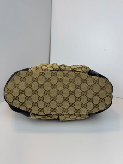 GUCCI Sukey Crossbody GG Canvas Brown