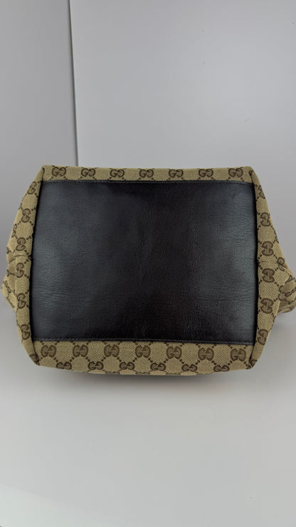 Gucci Web Zip Tote GG Canvas