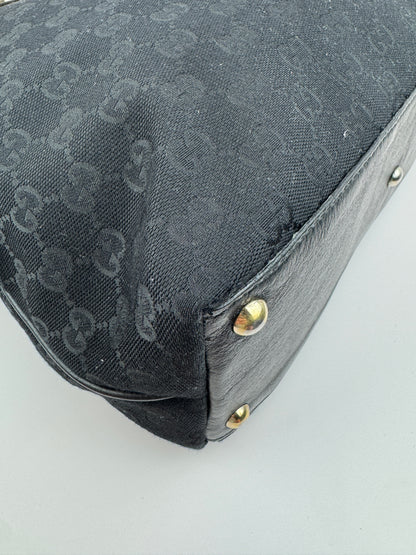 Gucci New Britt Tote Black Medium Monogram