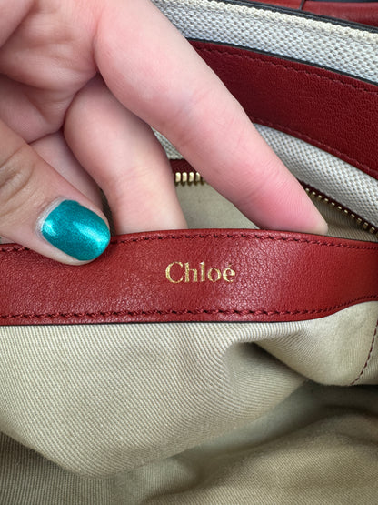 Chloé Margaret Leather handbag with strap Red