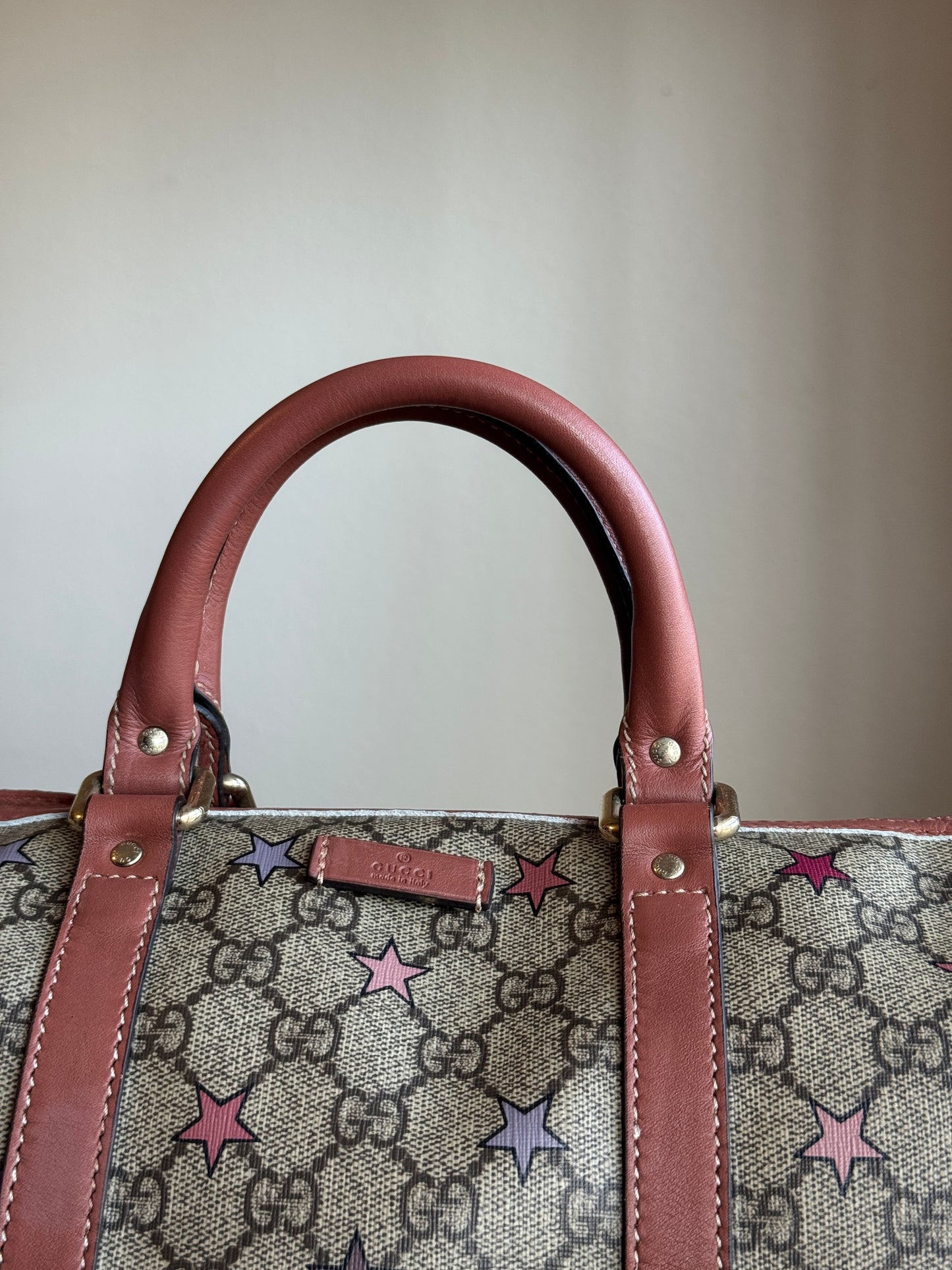 GUCCI Boston Star Limited Edition Coated canvas Pink