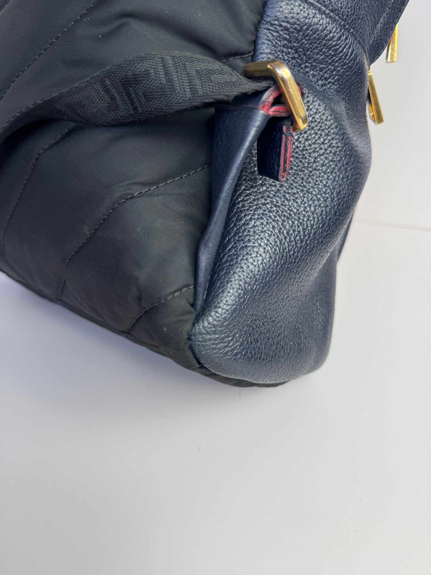 VERSACE La Medusa Backpack in Navy Leather