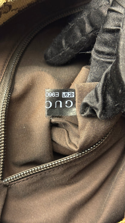 Gucci Flat  Crossbody GG Canvas Web Strap Brown