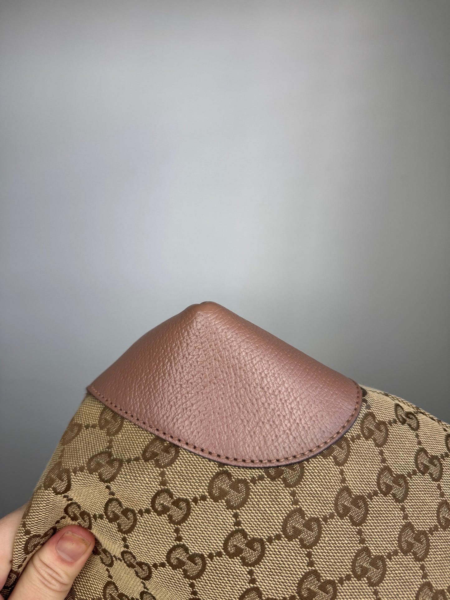 GUCCI Bree Top Handle GG Canvas Pink