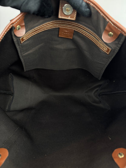 Gucci shopping tote GG Supreme coated canvas brown