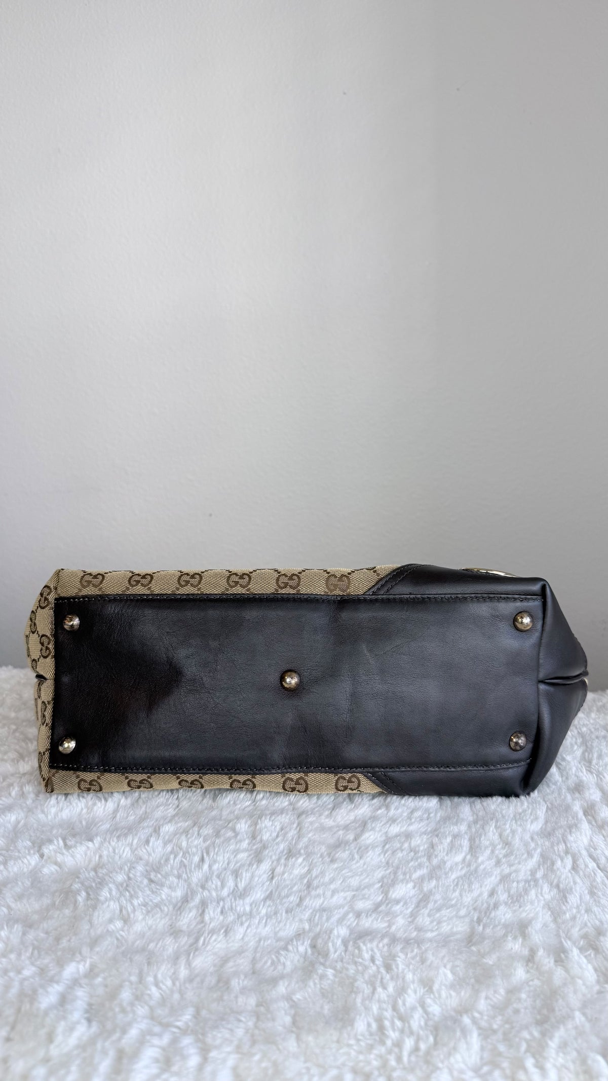 GUCCI New Britt Tote GG Canvas Dark brown Bag