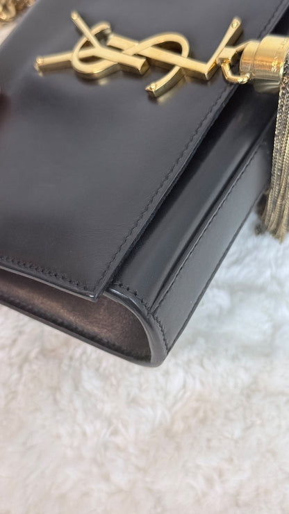 Saint Laurent Kate Small Tassel Leather Black