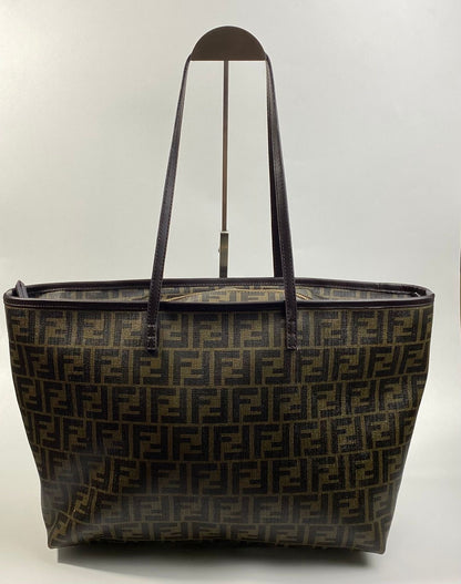 Fendi Roll Tote Zucca Coated Canvas Medium