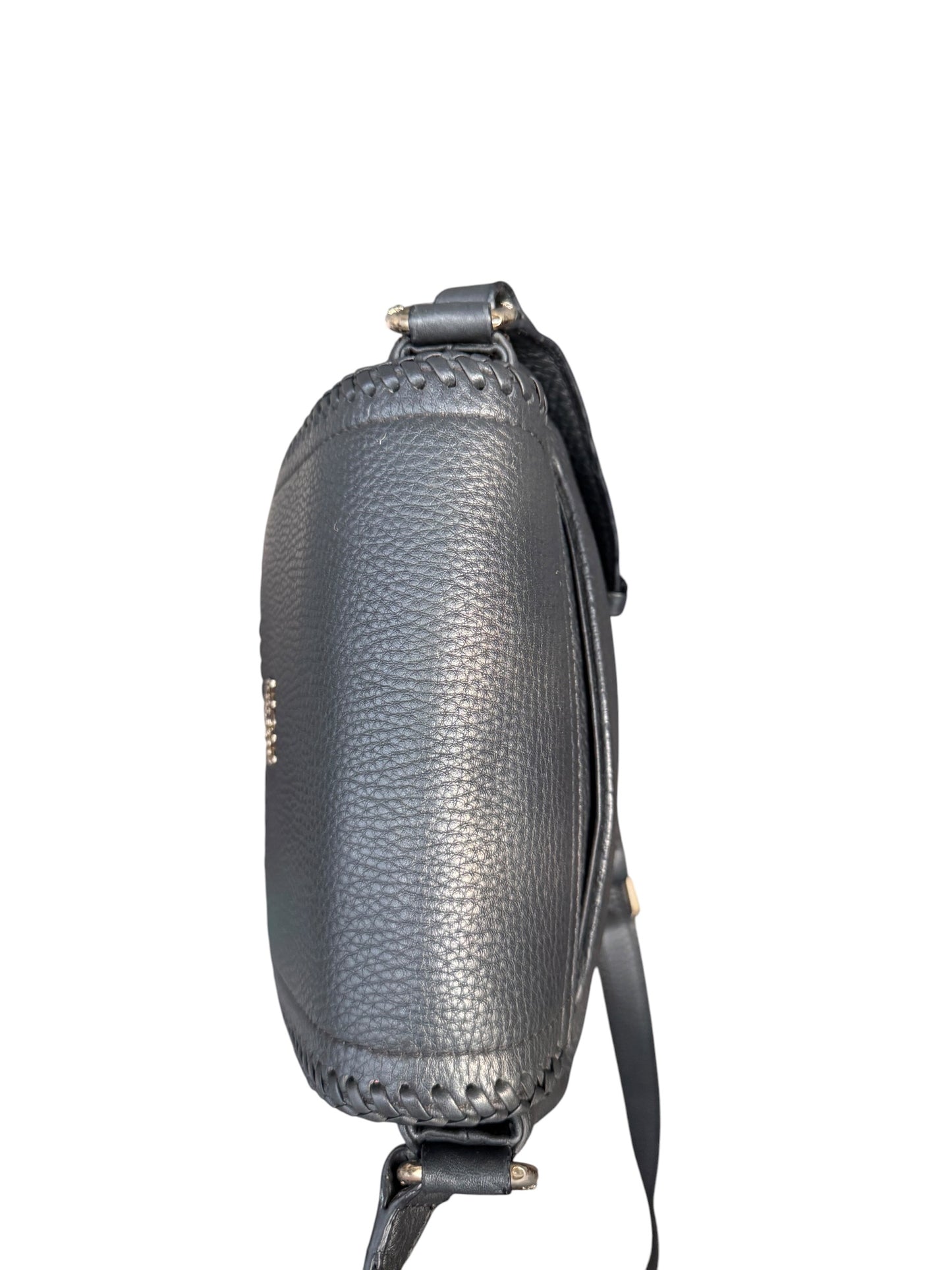 Mcm Leather flap crossbody Dark grey