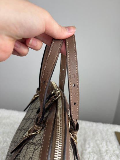GUCCI Nice Dome GG Supreme Coated canvas Brown