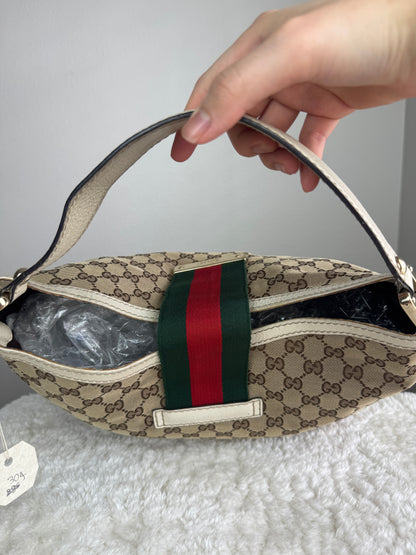 GUCCI Web New ladies Hobo GG Canvas Shoulder bag