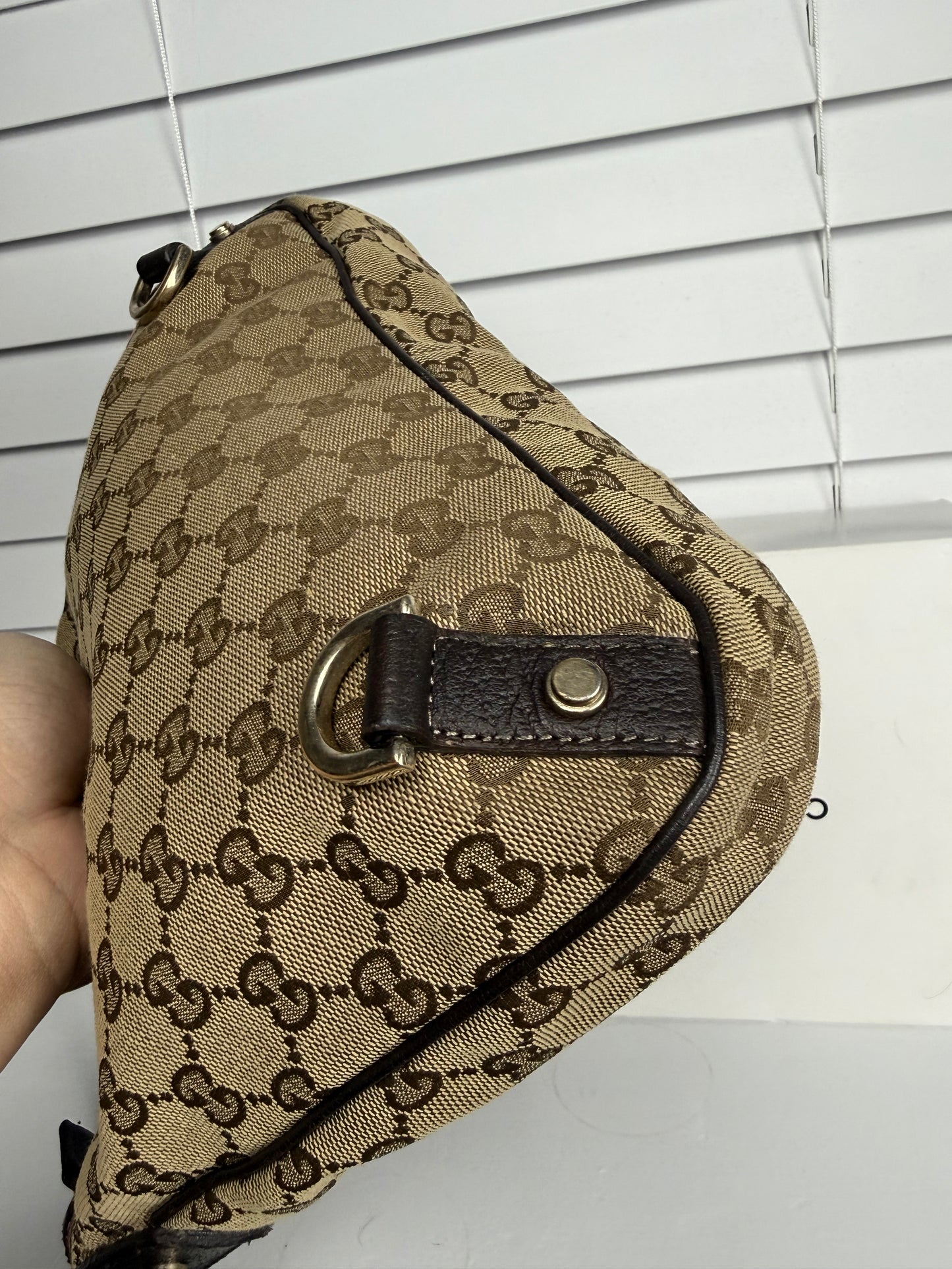 Gucci d ring hobo GG Canvas