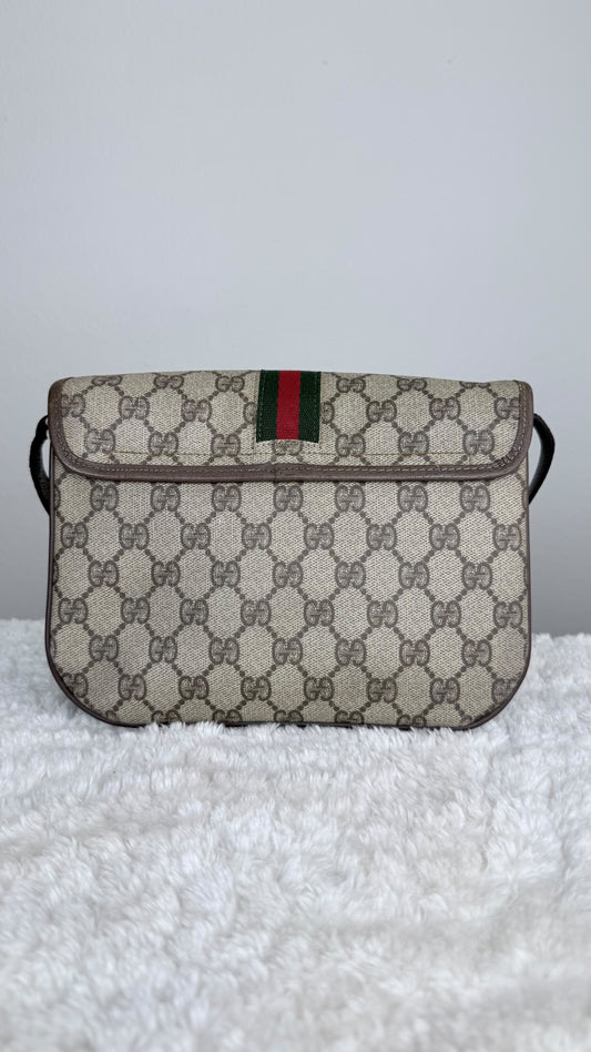 GUCCI GG Supreme Ophidia Crossbody Coated Canvas