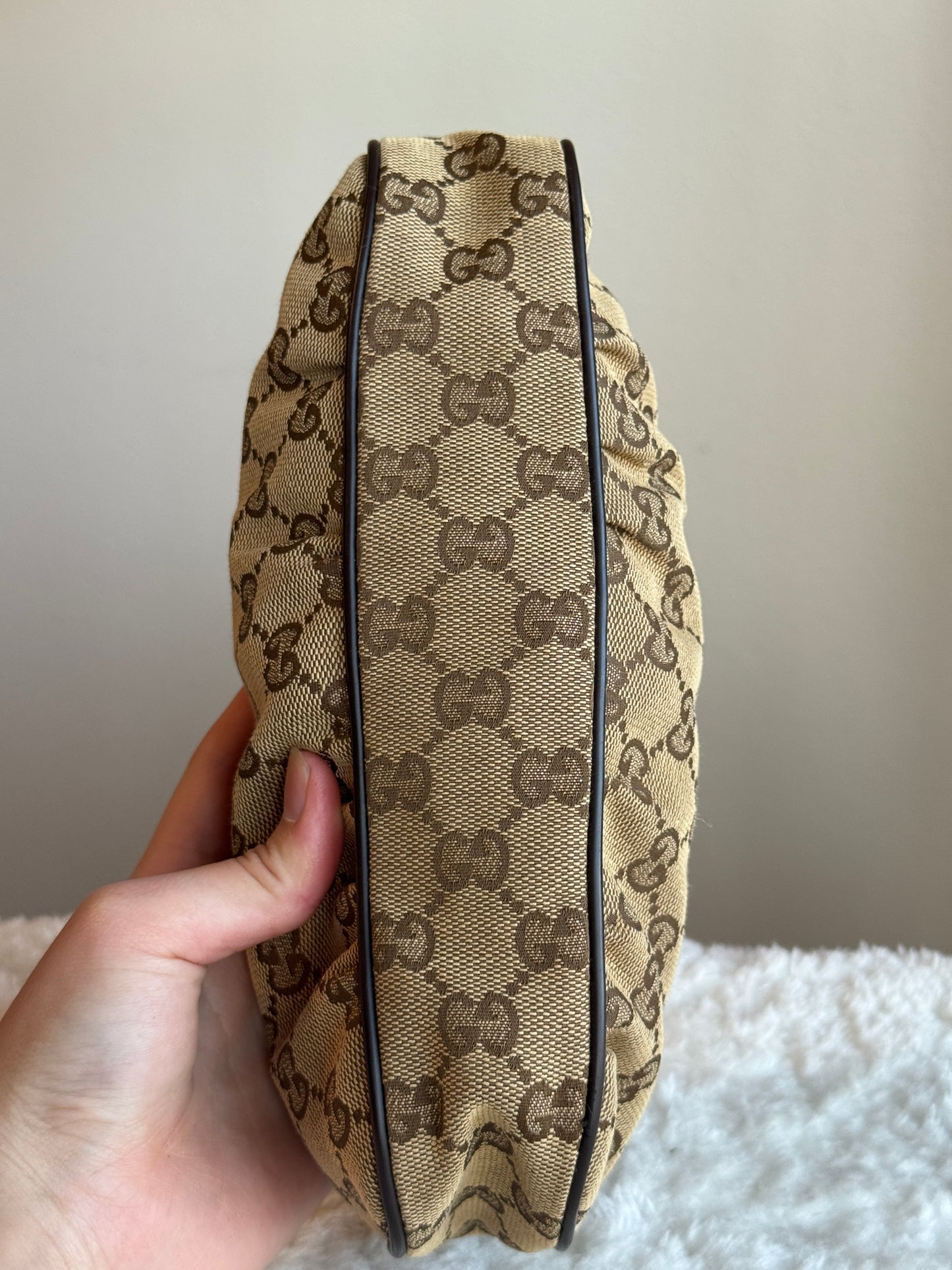 GUCCI Lovely Heart GG Canvas Brown