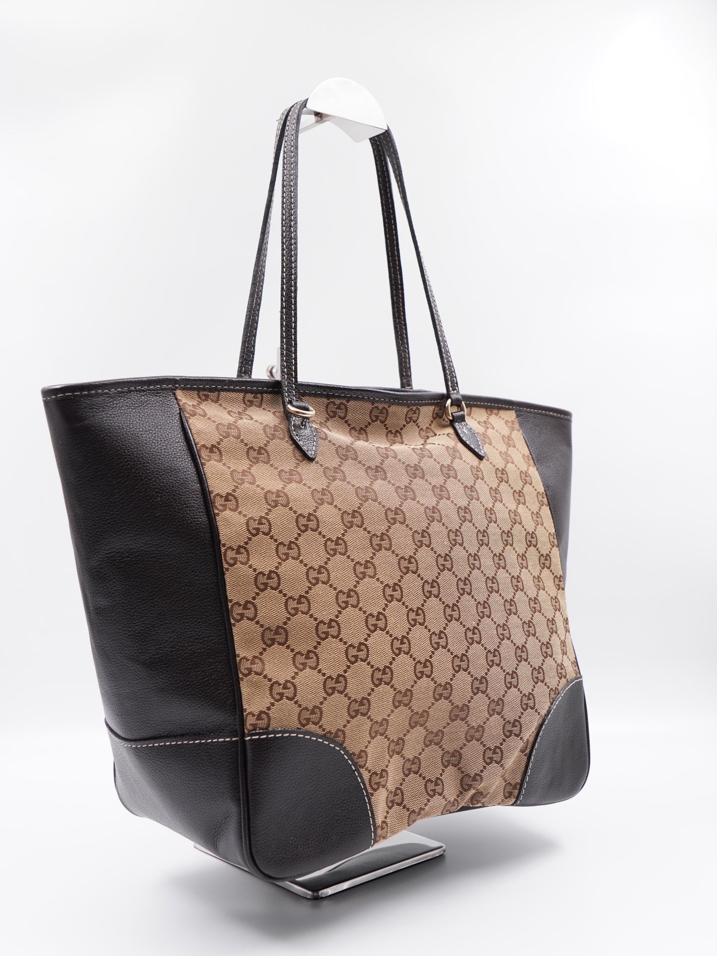 GUCCI GG Canvas and leather "Bree" Tote bag (Vintage)