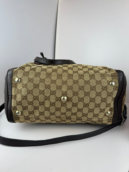 Gucci GG Charm Convertible Tote GG Canvas Brown