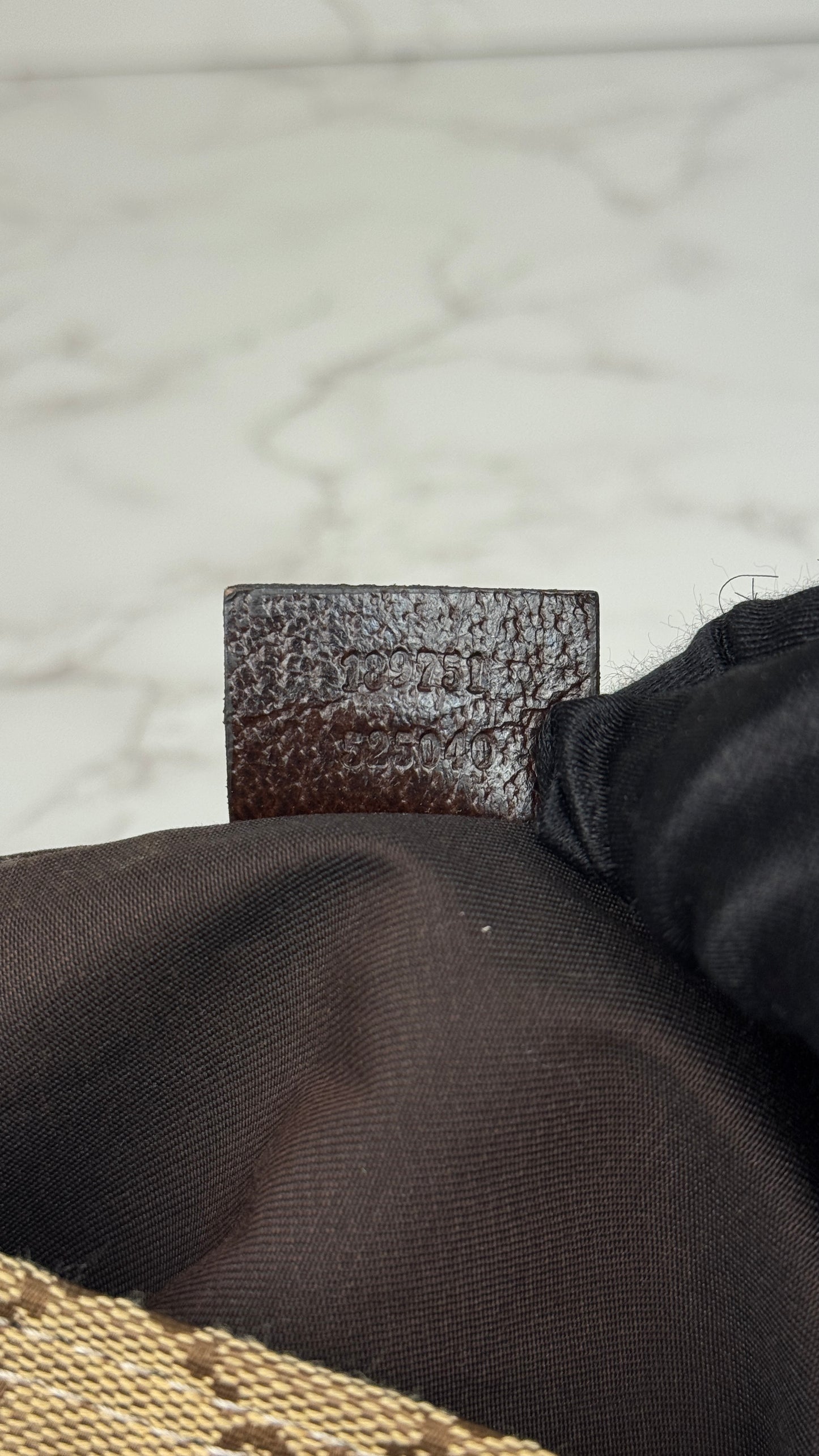 Gucci Flat  Crossbody GG Canvas Web Strap Brown