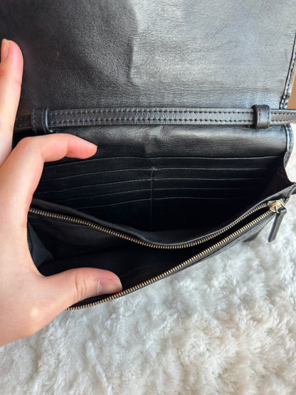 GUCCI micro Guccissima crossbody leather Black