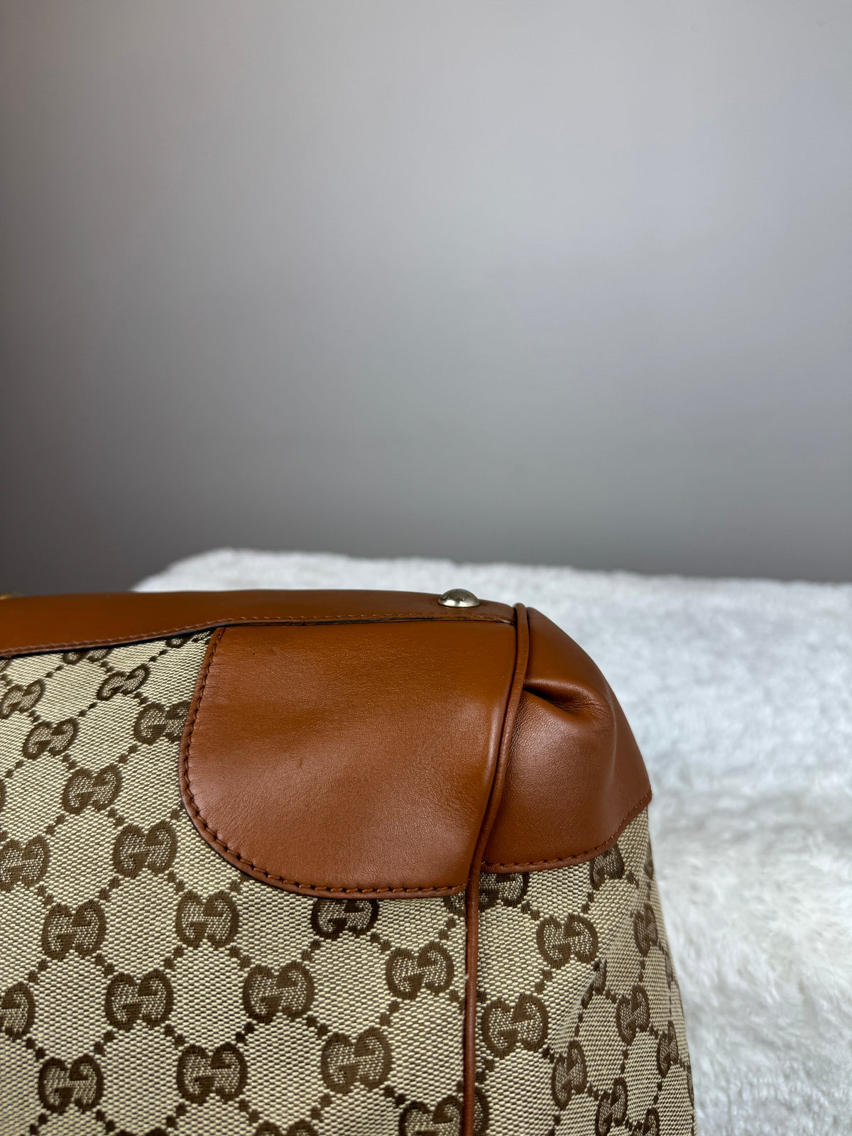 GUCCI Tote GG Canvas Brown