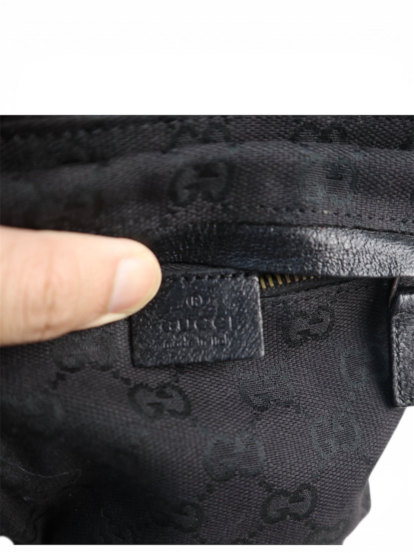 Gucci Double Belt Bag Web Strap Black
