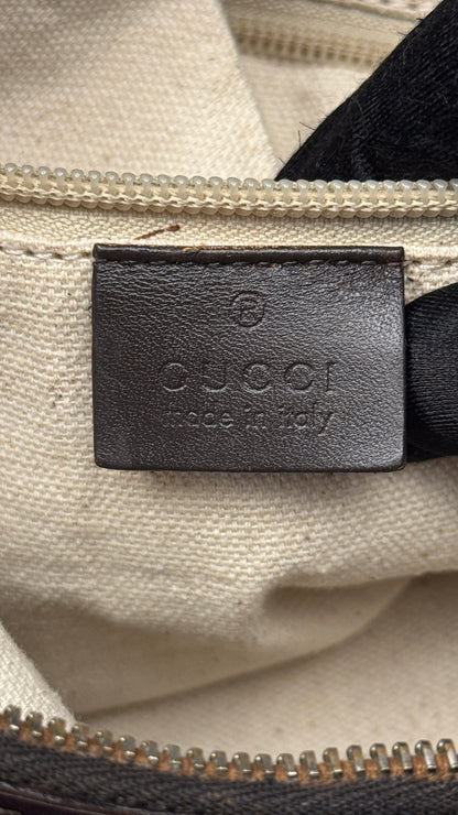 Gucci Half Moon Shoulder GG Canvas Brown