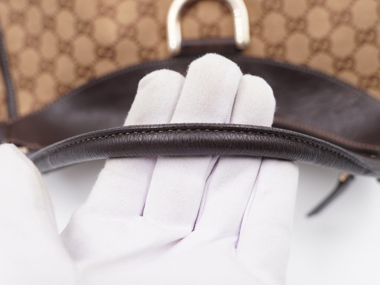 Gucci Brown GG Canvas Abbey D-Ring Shoulder Bag (Vintage)