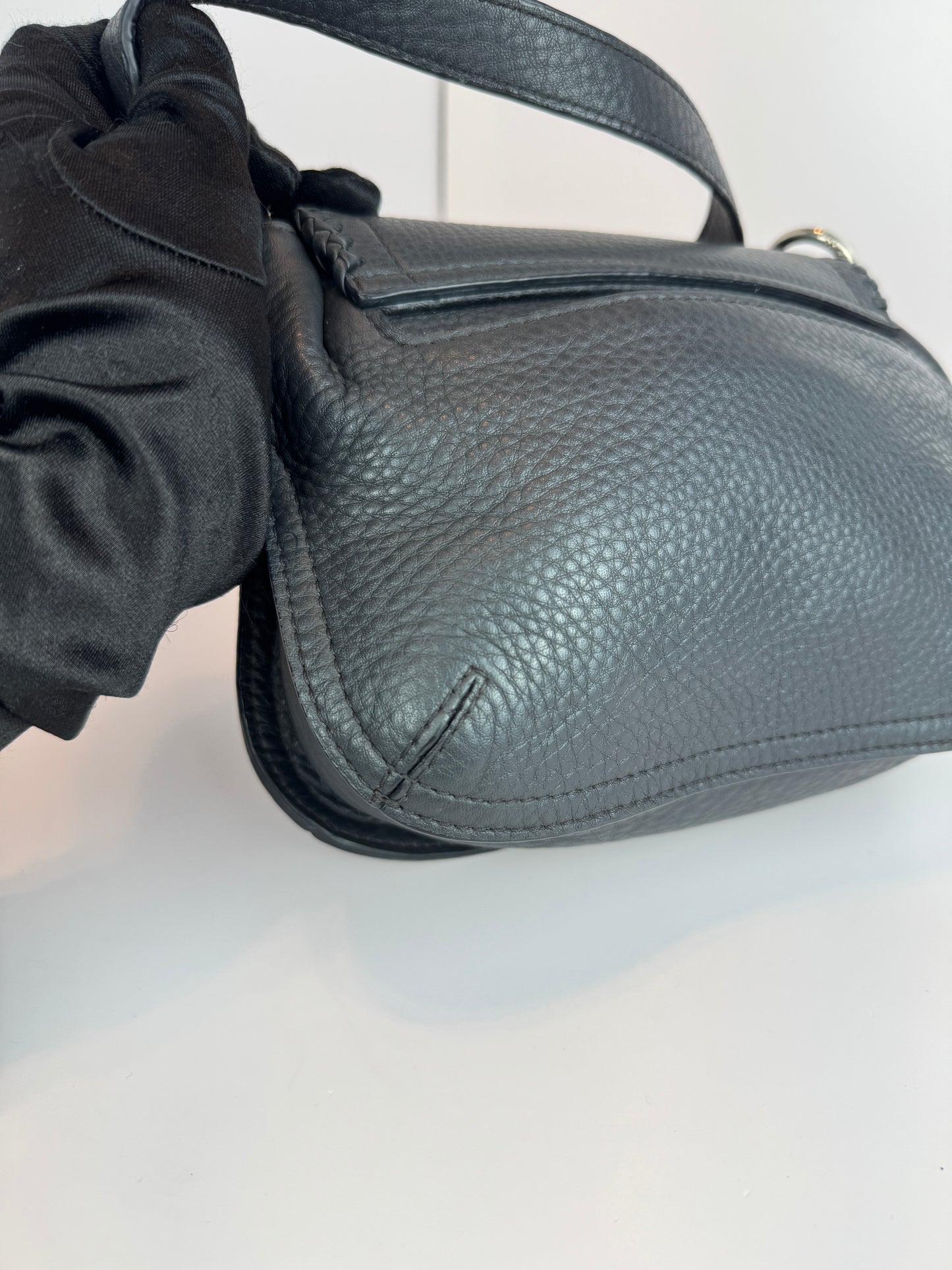Mcm Leather flap crossbody Dark grey
