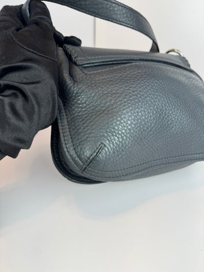 Mcm Leather flap crossbody Dark grey