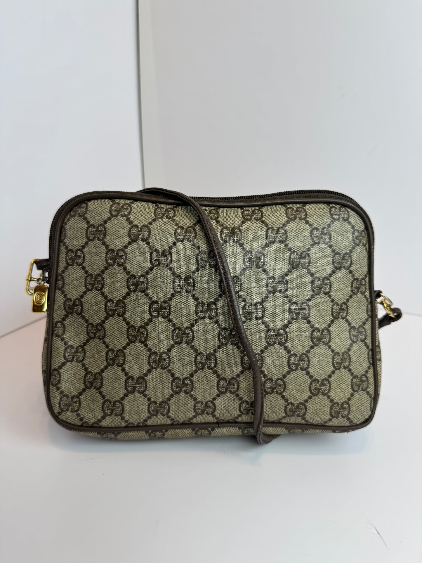GUCCI Vintage Crossbody GG Coated Canvas