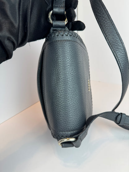 Mcm Leather flap crossbody Dark grey