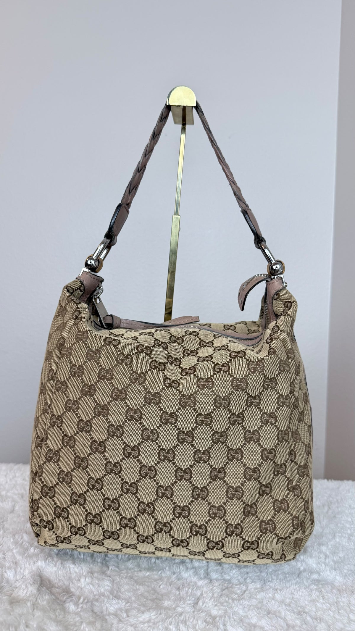 Gucci Bamboo Hobo GG Canvas Shoulder bag