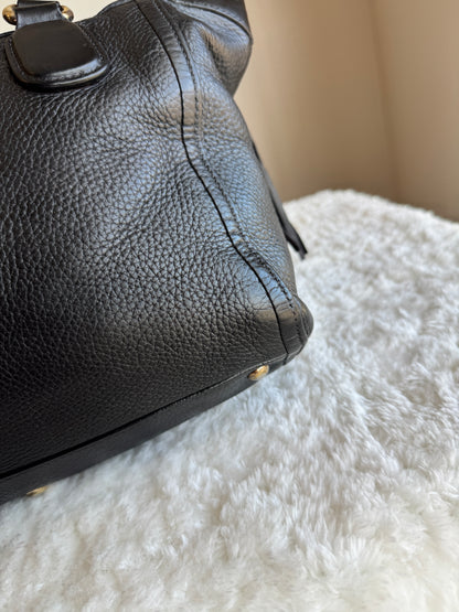 GUCCI Soho Zip Tote Leather Small Black