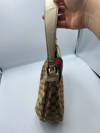 GUCCI New ladies Hobo GG Canvas White