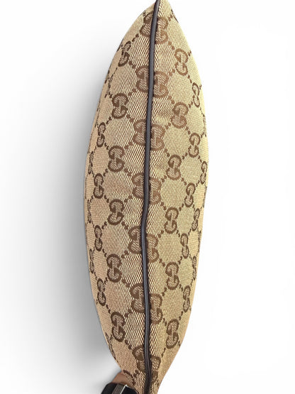 Gucci Web Strap Crossbody GG Canvas Brown