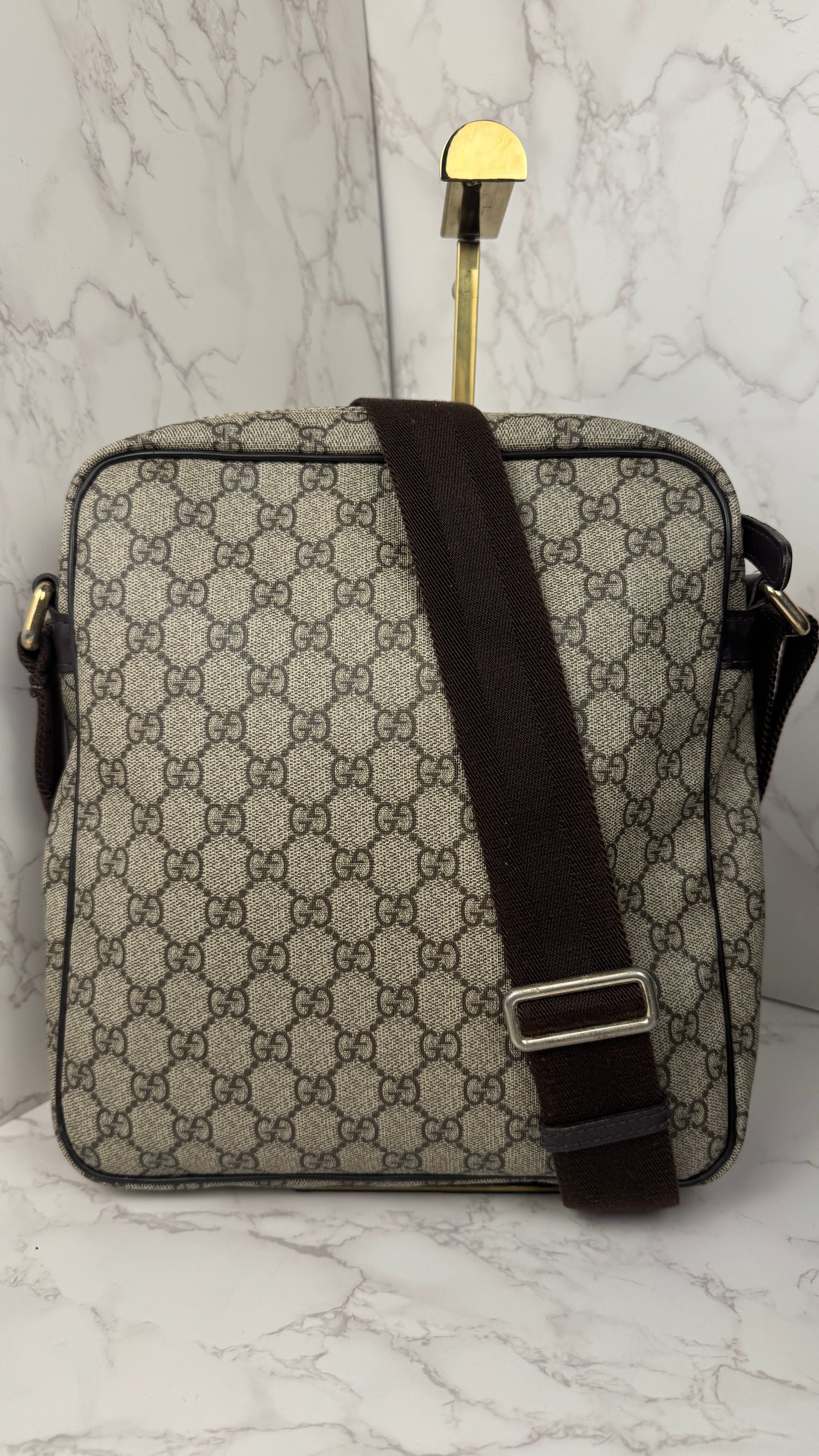 Gucci GG Supreme Canvas Crossbody Brown
