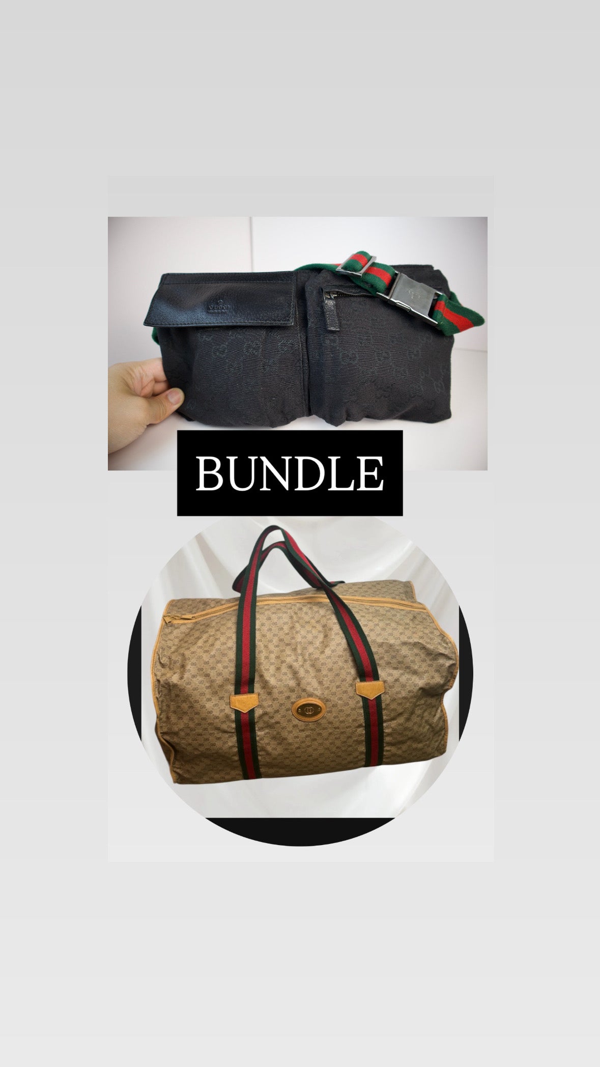 Gucci bundle Gucci Belt bag & Gucci Duffle