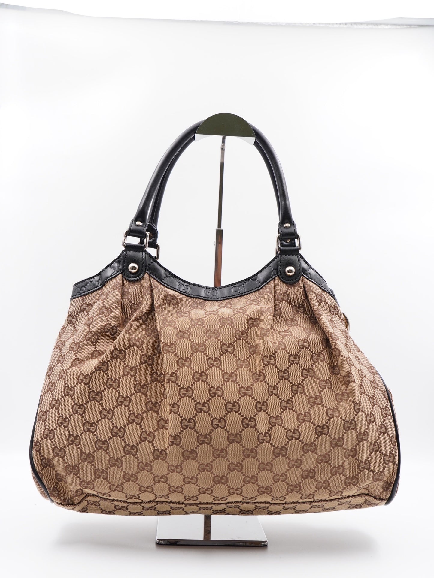 GUCCI Sukey Hobo Monogram GG Canvas Black