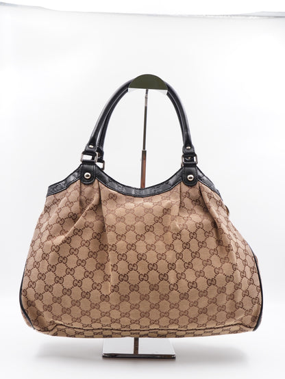 GUCCI Sukey Hobo Monogram GG Canvas Black