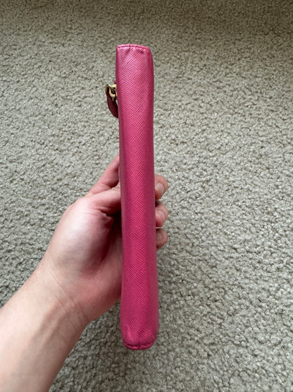 Prada saffianon Pink wallet