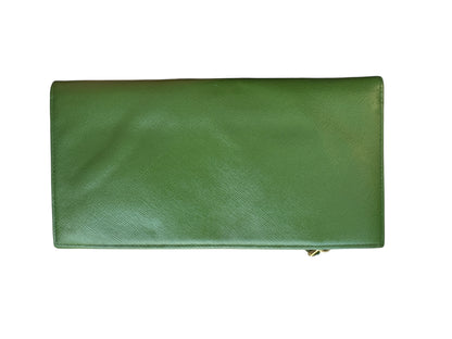 WA3👛 Prada Saffiano Leather Green (COA included) Retail $1250