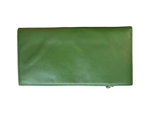 WA3👛 Prada Saffiano Leather Green (COA included) Retail $1250