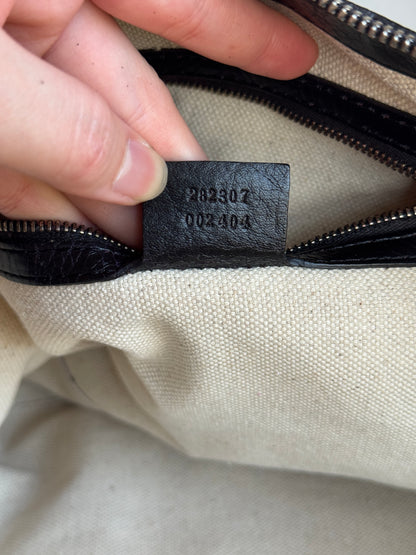 GUCCI Soho Zip Tote Leather Small Black
